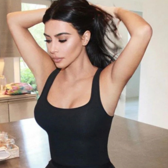 Skims Cotton Rib Tank - onyx black - Picture 2 of 9